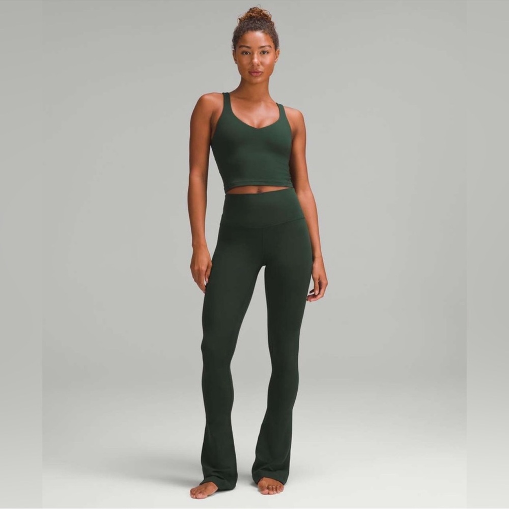 Lululemon align High-Waisted mini flares Rain Forest Green 8